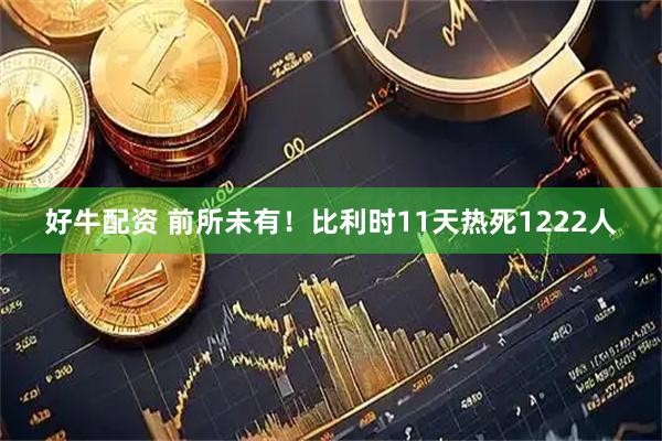 好牛配资 前所未有！比利时11天热死1222人